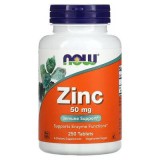 NOW FOODS ZINC 50 MG, 250 TABLETS